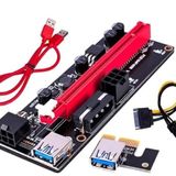 Tkz Lunatic PCE 4248 Pcı E Express 1X To 16X Usb 3.0 009s Riser Yükseltici Uzatma Kartı 4 ve 6 Pin girişli Ekran Kartı Güvenlik Kilitli Altın Kaplama bağlantı noktalı 008s