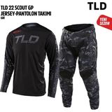 Tld Siyah Kamuflaj Jersey Pantolon Takımı - 3XL