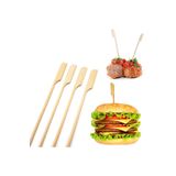 TLOSS Yassı Bambu Çubuk Hamburger Çubuğu Kokteyl Kürdan 12cm