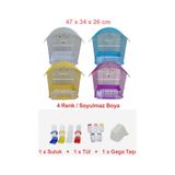 Tls Pet Muhabbet Kuşu Kafesi İki Kapılı Renkli 47 x 34 x 26 Cm