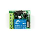 TLS Robotik DC 12V 1 Kanallı 433 MHz Kablosuz RF Alıcılı Röle Modülü
