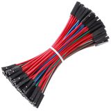 TLS Robotik Karışık Renkli 20 Adet 24AWG Dişi - Dişi Breadboard Jumper Kablosu - 10cm