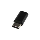 TLS Robotik Micro USB Type-C Dönüştürücü Siyah Micro USB To Type-C Çevirici
