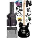 TLX-60BK-50AMP Telecaster Maple Klavye Hh 50W Amfili Elektro Gitar Seti