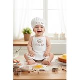 Tly Home Textiles İsme Özel Bebek Aşçı Kostümü – Pamuklu Ham Keten - Fotoğraf Çekim Kıyafeti