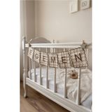 Tly Home Textiles Kişiye Özel Nakışlı Harfli Banner / Flama / Kapı Süsü / İsimlik Kahve Pötikare