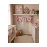Tly Home Textiles Kişiye Özel Nakışlı Harfli Banner / Flama / Kapı Süsü / İsimlik Pembe Pötikare