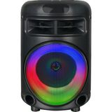 Tlzn GD-692 Fm Radyolu Mikrofonlu Rgb Tws 6.5 Inç Stereo Bass Kablosuz Karaoke Hoparlör - Siyah