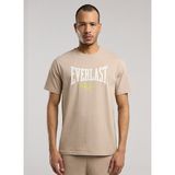TM0015 113-Boxing Club Bej Bisiklet Yaka Baskılı Erkek T-Shirt
