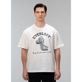 TM0130 112-Graphic Collection Comfo Beyaz Bisiklet Yaka Baskılı Erkek T-Shirt