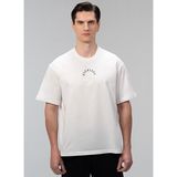 TM0132 112-Graphic Collection Comfo Beyaz Bisiklet Yaka Fit Baskılı Erkek T-Shirt