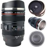 TMANGO Sürgü Kapaklı Kamera Lensi Kahve Kupası, Paslanmaz Çelik Kamera Kupası, Gerçekçi Lens Replica, Fotoğrafçılar için Hediyeler