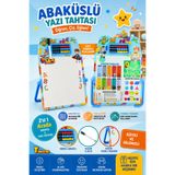 Tmaster Çift Taraflı Eğitici Yazı Tahtası Erkek Çocuk Abaküslü Aktivite ve Öğrenme Tahtası