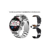 Tmax Js27 Promax Çelik Kasa 3 Kordonlu Premium Seri Akıllı Saat