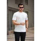 Tmb Düz Triko Tişört Beyaz - 2XL