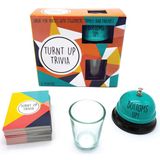 TMD Retail Turnt Up Trivia Yetişkin İçme Oyunu, Çağrı Zili, Trivia Kartları, Zil, 42,5 ml Shot Bardağı (44 mL), Bekarlığa Veda Partisi, Doğum Günü Partileri
