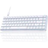 TMKB Technology Mechanical KeyBoard Yüzde 60 Klavye, Oyun Klavyesi, LED Arkadan Aydınlatmalı Ultra Kompakt 68 Tuşlu Oyun Mekanik Klavyesi, Ayrı Ok/Kontrol Tuşları, T68SE, Kırmızı Anahtar