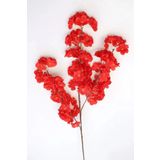 Tml Temalife Yapay Çiçek Bahar Dalı Japon Kiraz Çiçeği Kırmızı 90 Cm Dekoratif Vazo Çiceği Yılbaşı Süsü