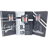 tmn bloknot not defteri beşiktaş spiralli karton kapak a6 küçük boy 108 591711 (36 lı paket) - Karışık