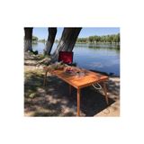 TMwooden Kamp Masası, Katlanabilir Model, Piknik Ve Bahçe Masası Portatif Masa ayak boyu 60 cm