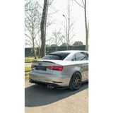 TMZ Garage Audi A3 8V Sedan 2016-2020 Arka Difüzör & Flap Seti | Komple Sportif Tampon Altı Paket