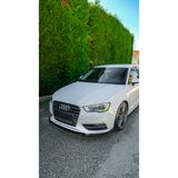 TMZ Garage Audi A3 8V Sportback 2013-2016 Uyumlu Ön Lip | Ön Tampon Eki Sportif Tasarım Parlak Siyah Görünüm