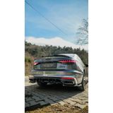 TMZ Garage Audi A4 B9 S-Line Difüzör 2019-2024 | Parlak Siyah Sportif Arka Tampon Difüzörü