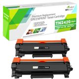 TN-2420 TN2420 Toner Kartuşu Brother MFC-L2710DW L2710DN L2730DW L2750DW DCP-L2510DN L2530DW HL-L2350DW L2350DW L2310D L2370DN L2375DW L220 2370D N (2 x siyah, yüksek verimlilik)