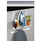 TncPatiShop Kapı arkası Ütü ve Ütü Masası Askısı Ütü Düzenleyici Raf Ayarlanabilir Organizer Ütü Askılığı Beyaz