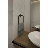 TncPatiShop Yapışanklı Siyah Kare Havluluk Banyo Havlu Askısı Düzenleyici Kare Topuzlu Dayanıklı Metal Paslanmaz
