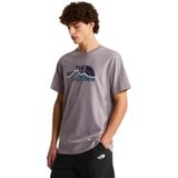 TNF0A8GUXG7O1 The North Face M Mountaın Lıne Regular Short Sleeve Tee Erkek T-Shirt Mor