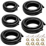 Tnisesm 3,3 fit 1/8 "3/16" 0,25 inç 1/4" 5/16" ID Yakıt Hattı Gaz Tüpü Hortumu 70 Adet Kelepçeli Uyumlu Küçük Motorlar Kawasaki EZGO Golf Arabası Kar Araci Motosiklet ATV Traktör Çim Biçme Makineleri