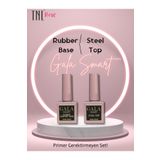 tnl professional Tnl Rose Süper Set Gala Rubber Comfort Base Steel Top Coat 10 ml Kalıcı Oje Protez Tırnak