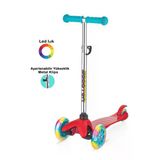 Tntech 3 Tekerlekli (7Renk Işıklı) Gövde Sıkıştırma Mandallı Yükseklik Ayarlı Işıklı Scooter