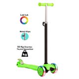 Tntech 4 Tekerlekli (ARKA ÇİFT TEKERLEK) Metal Mandallı Yükseklik Ayarlı Işıklı Scooter