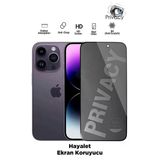 Tntech İphone 14 Pro Uyumlu Tam Kapatan Hayalet Ekran Koruyucu Privacy Tamperli Kırılmaz Cam
