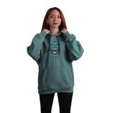 To Cosmos Oversize Hoodie Şapkalı Pro Kuru Kafa Baskılı Mint Yeşili Sweatshirt, S