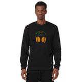 To Cosmos To Cosmos Basic Sweatshirt Hamburger Kulaklık Baskılı Siyah Unisex, S