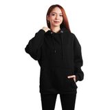 To Cosmos Unisex Oversize Pure Hoodie (Kapüşonlu Sweatshirt) Siyah, M
