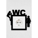 To Design Lab WC Temalı Dekoratif Priz Anahtar Çerçevesi