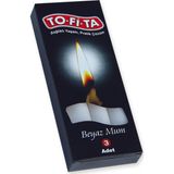 To-Fi-Ta Beyaz Mum 3'lü - 1 Mum:14 cm - 3 Adet