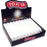 To-Fi-Ta Beyaz Mum Kalın 20'li Ekonomik Paket - 1 Mum:14 cm - 20 Adet