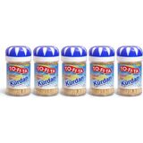 To-Fita Japon Tipi Kürdan 5’li Set Kapaklı Hijyenik Kürdan Kutusu Ahşap Kürdan Pratik Kullanım