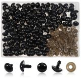 TOAOB THE ONE AND ONLY BABY 150 adet 16 mm Siyah Plastik Güvenlik Gözleri El Sanatları Dolgu Hayvanlar için Pullu Güvenlik Gözleri Amigurumis Tığ İşi Ayılar Bebek Yapımı