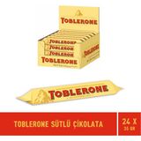 Toblerone Sütlü Bar Çikolata 35 gr Bal Bademli Lezzet 24 Adet Özel Seri
