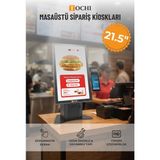 Tochi 21,5 Inç Masaüstü Ödeme Kiosku Android Fhd Dokunmatik Ekran Yazıcılı - 60 Hz