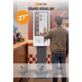 Tochi 27 Inç Fhd Dokunmatik Ayaklı Self Servis Ödeme ve Sipariş Kiosku Android 11 - 60 Hz