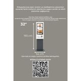 Tochi 32 Inç Fhd Dokunmatik Ayaklı Self Servis Ödeme ve Sipariş Kiosku Android 11 - 60 Hz