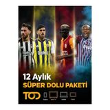 TOD 12 Aylık Süper Dolu Paketi (Web + Cep + Tablet + AppleTV + Android TV + Smart TV)