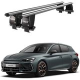Today Auto Cupra Leon Iv (Mk4 / No Glass Sunroof) (2020 ve Sonrası) Oluksuz Kilitli Ara Atkı Port Bagaj Tavan Barı - Gri